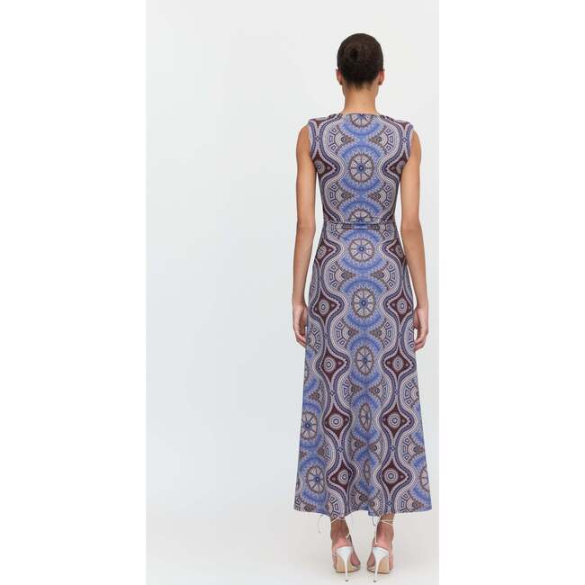 The Sloane Dress, Brown Cobalt Medallion - Dresses - 5