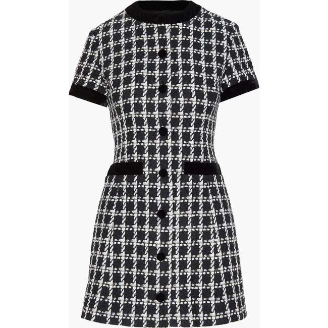 The Allegra Dress, Black and White Tweed