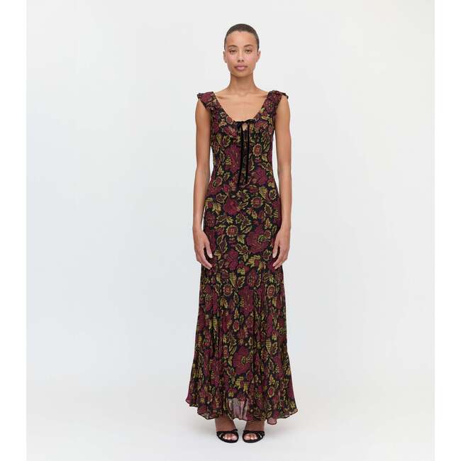 The Augustina Dress, Black Palampore Floral