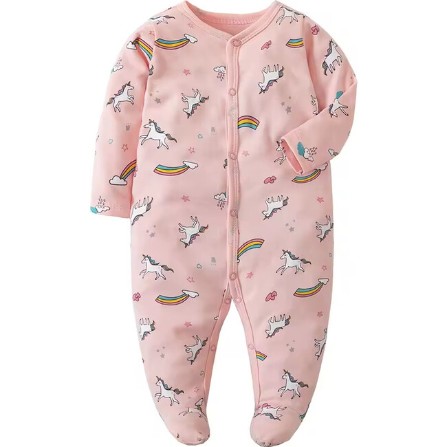 Unicorns Button Footie