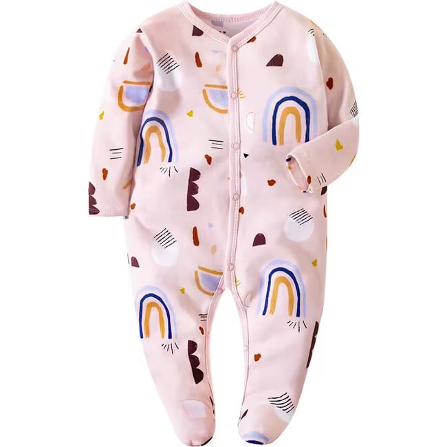 Rainbows Button Footie