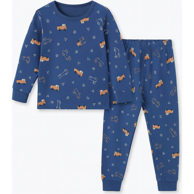 Kids 2 Piece Orange Cars Pajamas