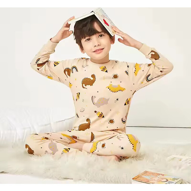 Kids 2 Piece Yellow Dinosaurs Pajamas - Pajamas - 2