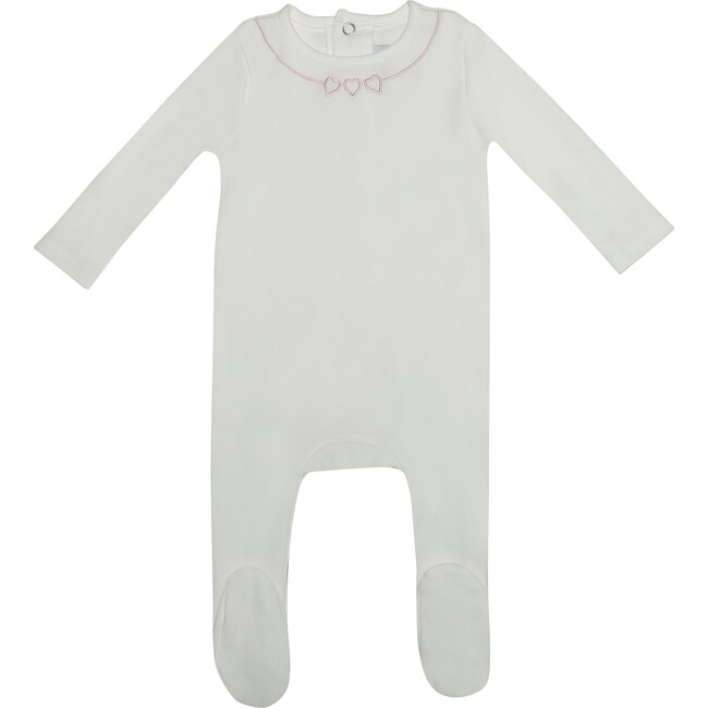 Mini Embroidered Heart Footie