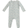 Farmhouse Print Footie, Blue - Footie Pajamas - 1 - thumbnail