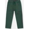 Twill Jogger Pants with Patch Pockets, Forest Green - Pants - 1 - thumbnail