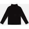 Super Soft Ribbed Mock Neck Top, Black - Shirts - 1 - thumbnail
