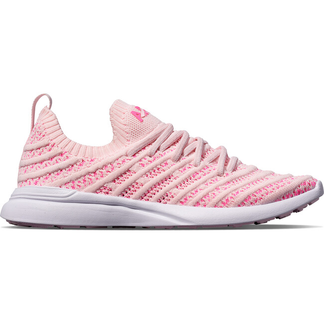 Youth Techloom Wave Sneakers, Bleached Pink, Fusion Pink & White - Sneakers - 1