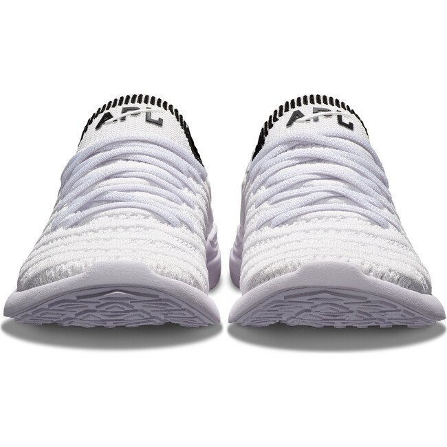 Youth Techloom Wave Sneakers, White & Ribbed Black - Sneakers - 4