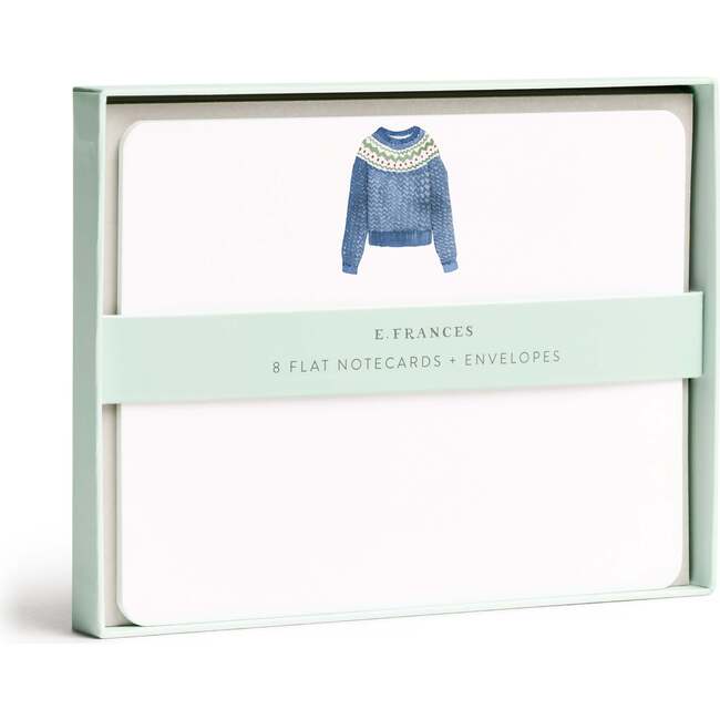 Set of 8 Flat Notecards, Sweater Weather - Paper Goods - 3