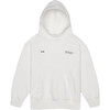 Relaxed Cotton Hoodie With Print, Off White - Sweatshirts - 1 - thumbnail