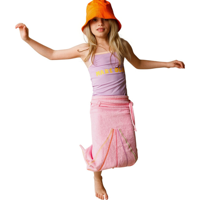 Mermaid Wrap Towel, Pink - Costumes - 2