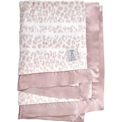 Luxe Leshiba Baby Blanket, Dusty Pink Little Giraffe Blankets