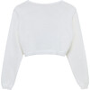Sophie Cropped Cardigan, White - Cardigans - 2