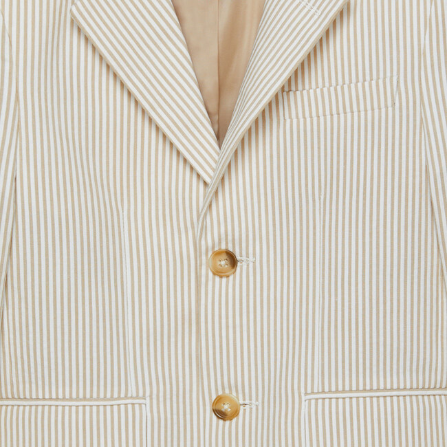 Sebastian Blazer, Oatmeal Stripe - Blazers - 3