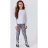 Girls Lettuce Edge Crew Neck Long Sleeve T-Shirt, White - T-Shirts - 3