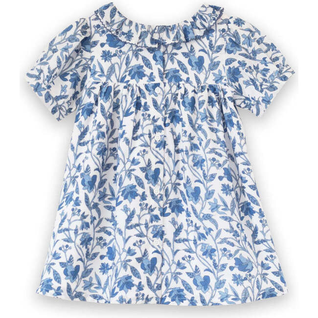 Toddler Emily Dress with Lace Trim, Vintage Blue - Dresses - 2
