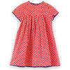 Toddler Amy dress with Lace trim, Flowers in Brilliant Red - Dresses - 1 - thumbnail