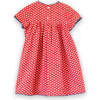 Toddler Amy dress with Lace trim, Flowers in Brilliant Red - Dresses - 5