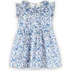 Girls Ana Dress with Ruffles, Vintage Blue - Dresses - 1 - thumbnail