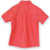 Boys Collar Shirt, Flowers in Brilliant Red - Polo Shirts - 6