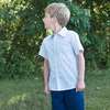 Boys Collar Shirt, Pastel Green and Peach - Polo Shirts - 5 - thumbnail