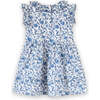 Girls Ana Dress with Ruffles, Vintage Blue - Dresses - 6