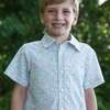 Boys Collar Shirt, Pastel Green and Peach - Polo Shirts - 6 - thumbnail