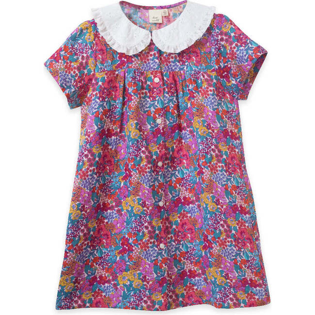 Fae Broad Collar Straight Cut Dress, Orchid