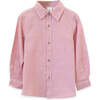 Collar Long Sleeves Shirt, Red Stripe - Shirts - 1 - thumbnail