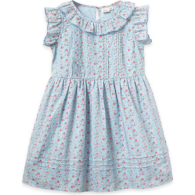 Ana Ruffle Sleeve Piped Dress, Summer Posy