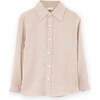 Boys Shirt, Beige Country Check - Shirts - 1 - thumbnail