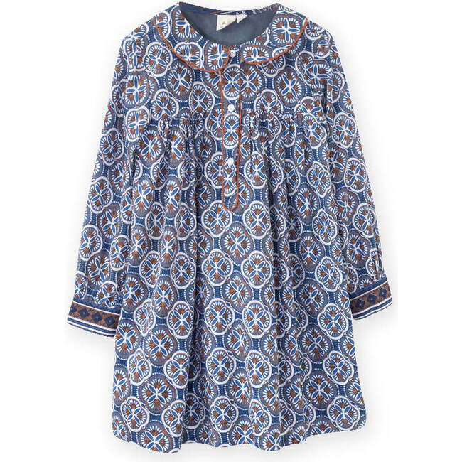 Amelia Dress, Blue Mosaic - Dresses - 1
