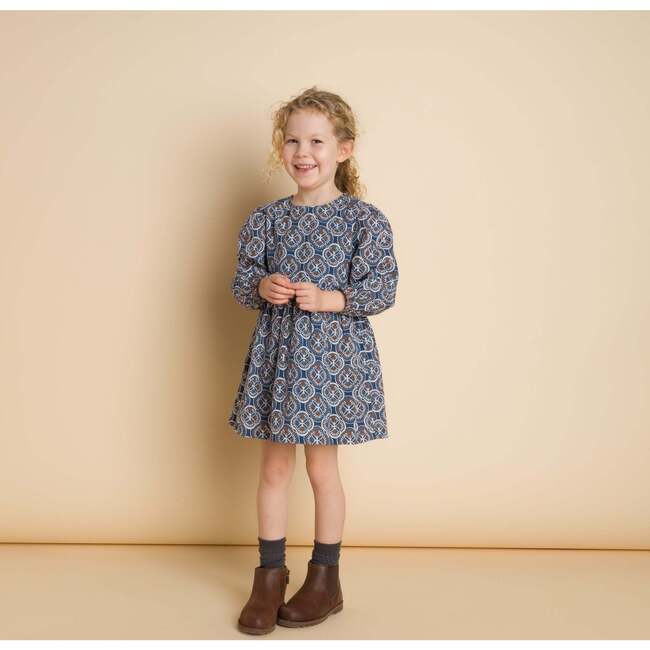 Phoebe Dress, Blue Mosaic - Dresses - 3