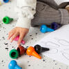 Non-Toxic Finger Crayons With Coloring Book, Stickers + Tote, Green - Coloring - 3