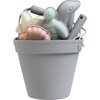 Food-Grade Silicone Beach Bucket Set, Grey - Outdoor Games - 1 - thumbnail