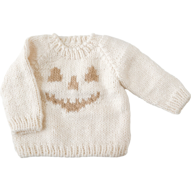 Jack-o-lantern Sweater, Cream