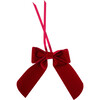 Velvet Napkin Bow, Red - Tabletop - 1 - thumbnail
