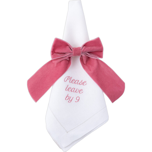 Please Leave by 9 Dinner Napkins, Dusty Rose - Tabletop - 2