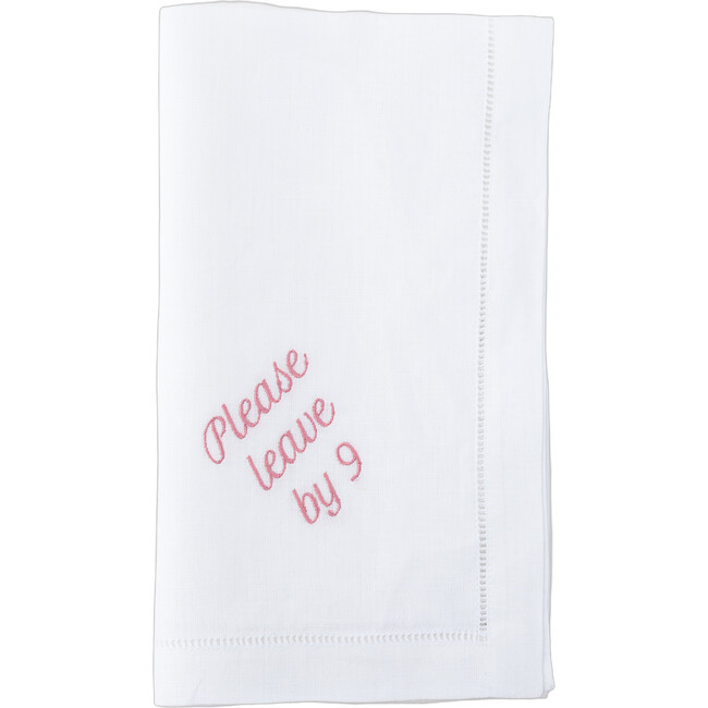 Please Leave by 9 Dinner Napkins, Dusty Rose - Tabletop - 3