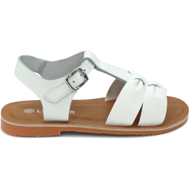 Calista Ruched Sandal, White - Sandals - 2