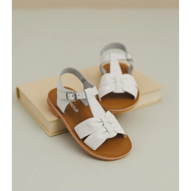 Calista Ruched Sandal, White - Sandals - 3