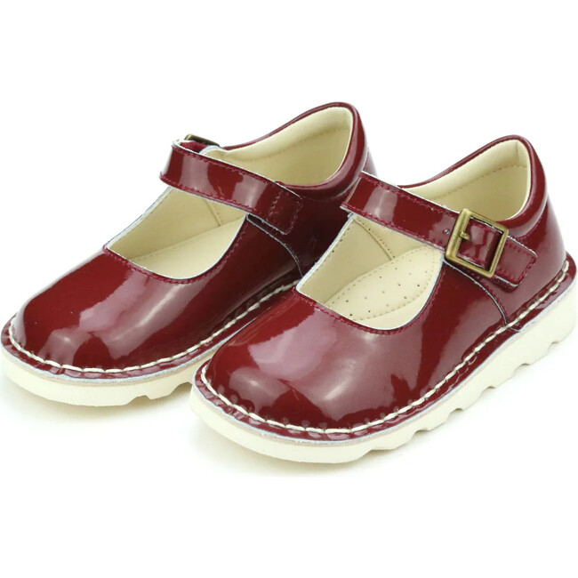Morgan Wedge Mary Jane, Patent Maroon