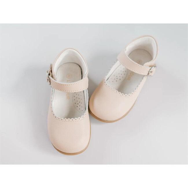 Chloe Classic Scalloped Leather Mary Jane, Almond