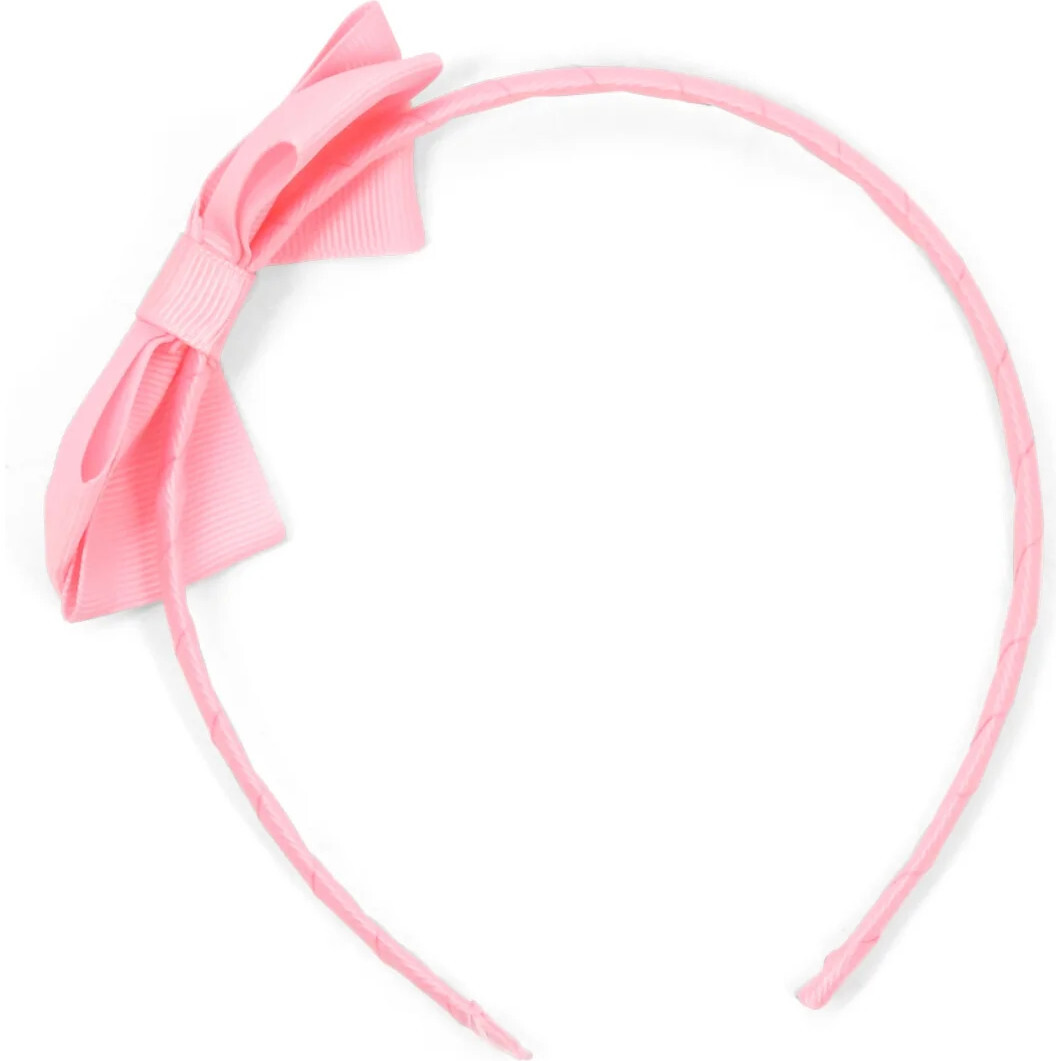 Grosgrain Bow Headband, Pink - Headband - 1