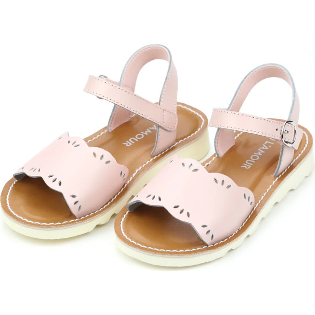 Ella Scalloped Sandal, Pink