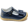 Emma Classic Bow T-Strap Mary Jane, Navy - Flats - 2 - thumbnail