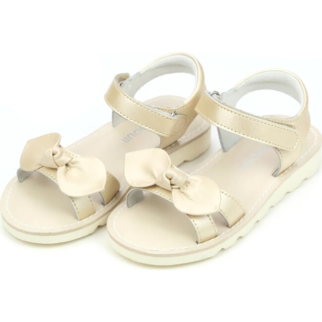 Leigh Knotted Bow Sandal, Champagne