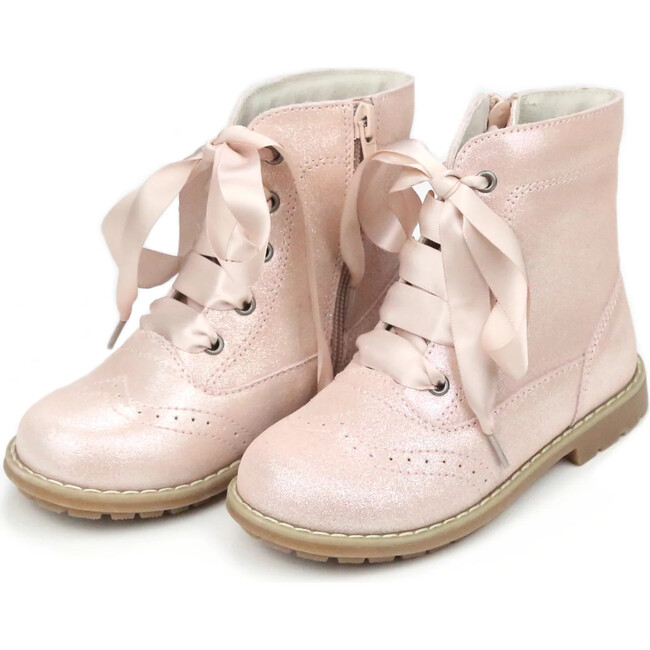 Stellina Brogue Boot, Blush Pink