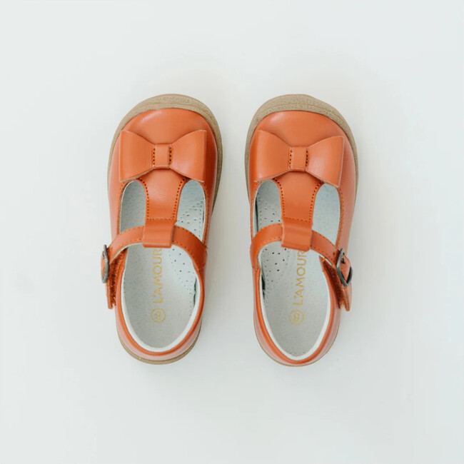 Emma Classic Bow T-Strap Mary Jane, Spicy Orange - Mary Janes - 3